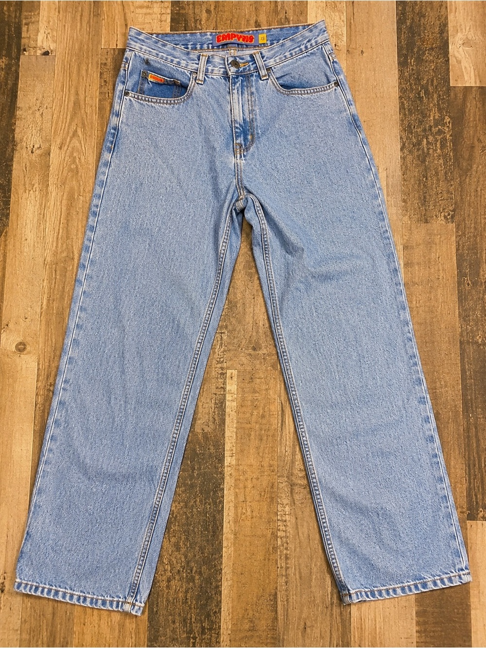 Empyre Loose Fit Denim Jeans Mens 30x30 Light Wash Blue Skater Streetwear